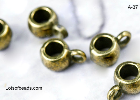 Bronze Smooth bail bead